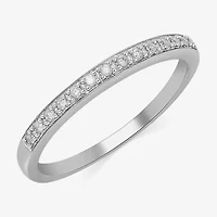 Womens Natural White Diamond 10K Gold Wedding Band