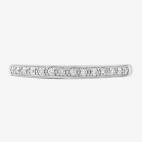 Womens Natural White Diamond 10K Gold Wedding Band