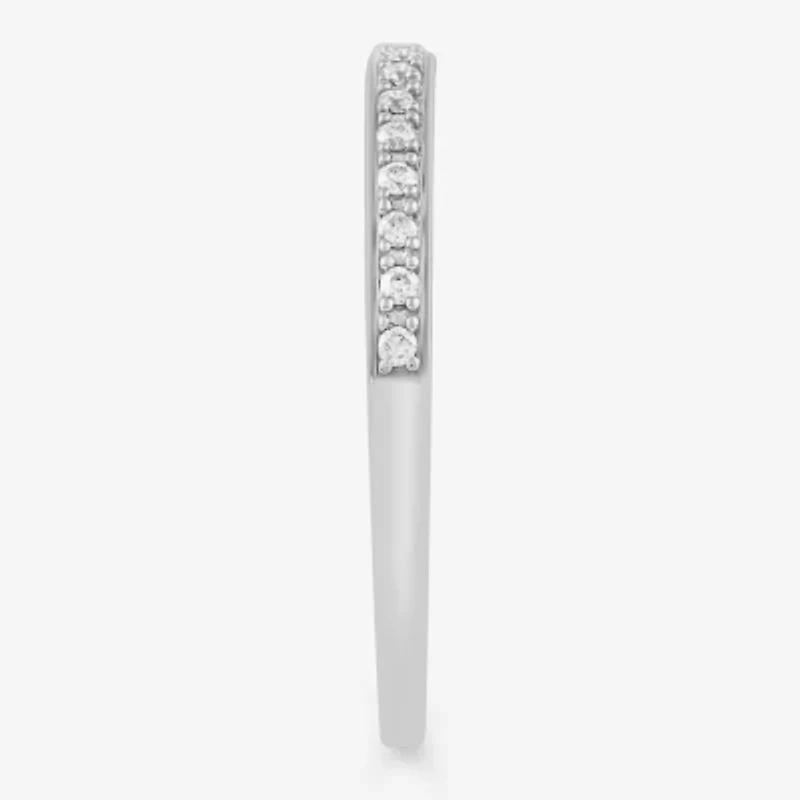 Womens Natural White Diamond 10K Gold Wedding Band