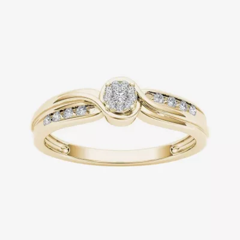 CT.T.W. Natural Diamond 10K Yellow Gold Engagement Ring