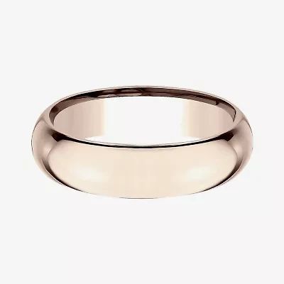Mens 14K White Gold 6MM High Dome Comfort-Fit Wedding Band