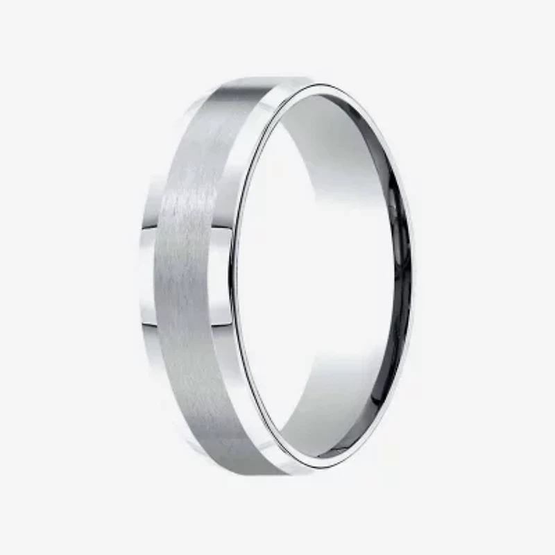 Mens Platinum 6mm Comfort-Fit Wedding Band