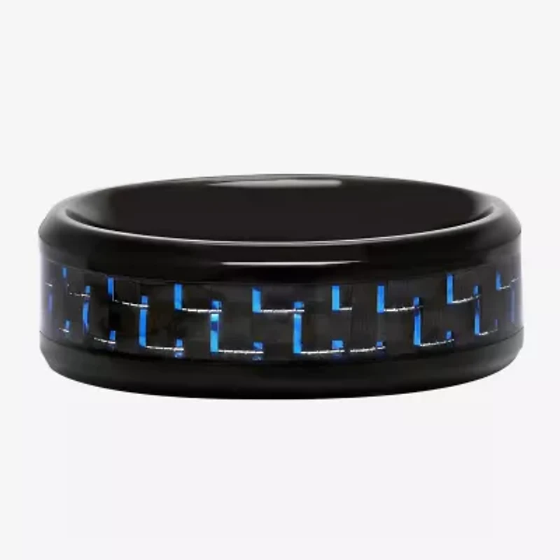 Mens 8MM Stainless Steel Wedding Band