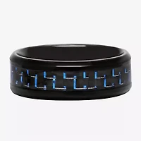 Mens 8MM Stainless Steel Wedding Band
