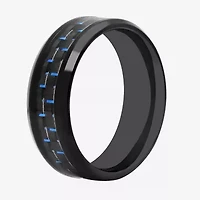Mens 8MM Stainless Steel Wedding Band