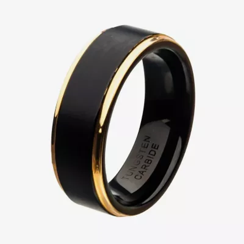 Inox Mens Jewelry 8MM Tungsten Hypoallergenic Wedding Band