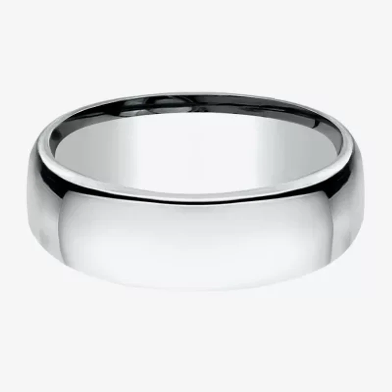 Unisex Adult 7.5MM 10K White Gold Wedding Band