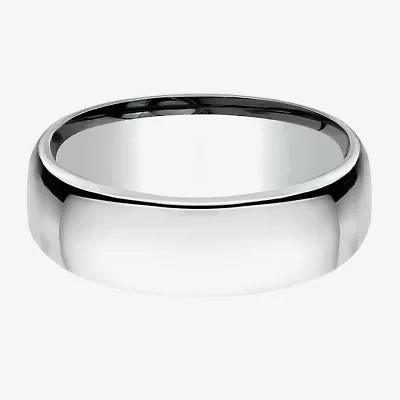 Unisex Adult 7.5MM 10K White Gold Wedding Band