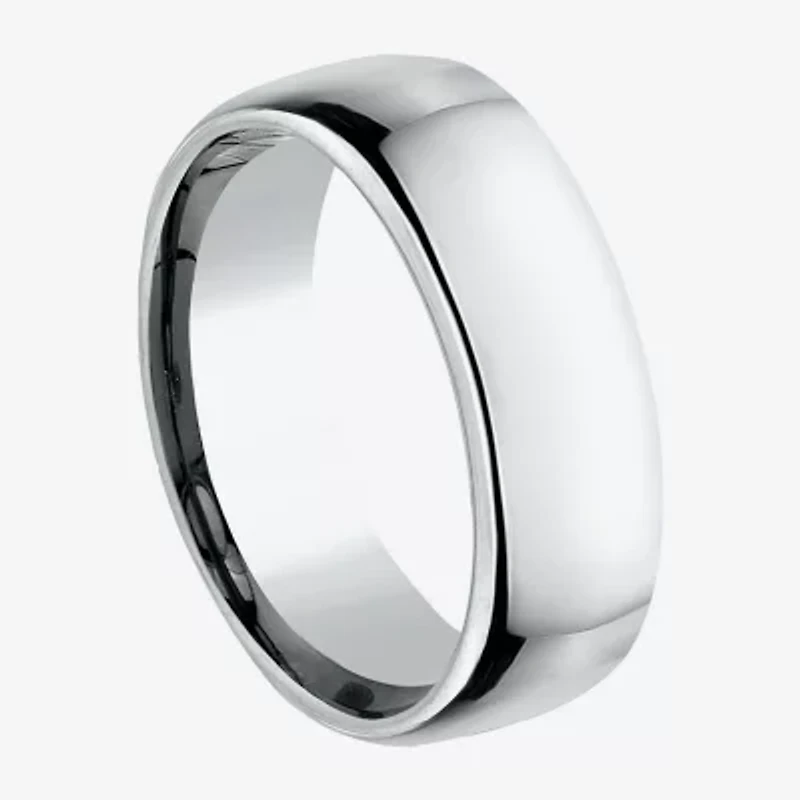 Unisex Adult 7.5MM 10K White Gold Wedding Band