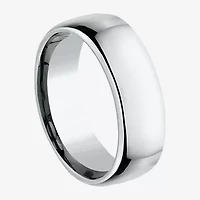 Unisex Adult 7.5MM 10K White Gold Wedding Band