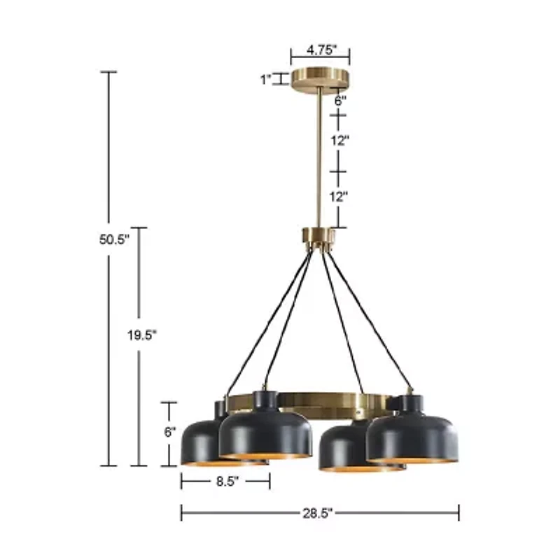 INK+IVY Abbott 4-Light Chandelier