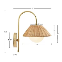 INK+IVY Laguna Rattan Weave Wall Sconce