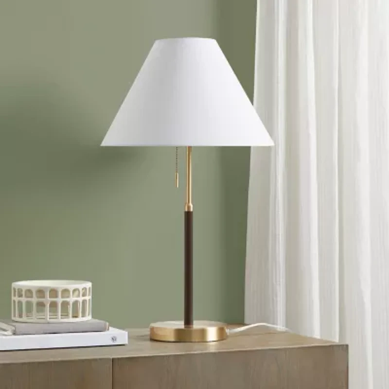 INK+IVY Bromley Two Tone Pull-Chain Metal Table Lamp