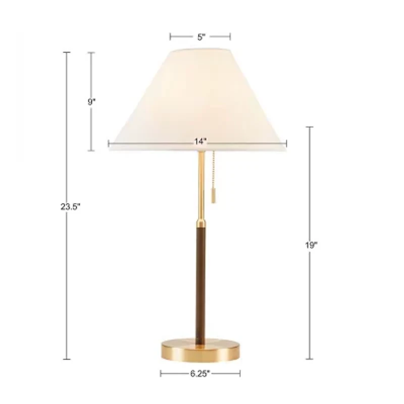 INK+IVY Bromley Two Tone Pull-Chain Metal Table Lamp
