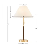 INK+IVY Bromley Two Tone Pull-Chain Metal Table Lamp