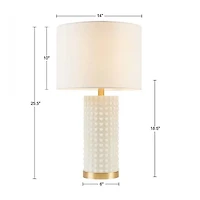INK+IVY Grace Textured Dot Glass Table Lamp