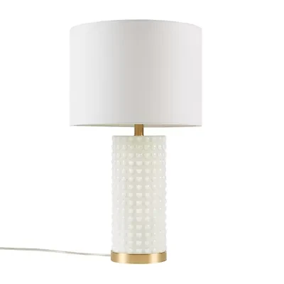 INK+IVY Grace Textured Dot Glass Table Lamp