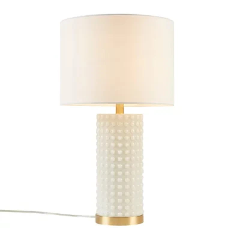 INK+IVY Grace Textured Dot Glass Table Lamp