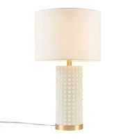 INK+IVY Grace Textured Dot Glass Table Lamp