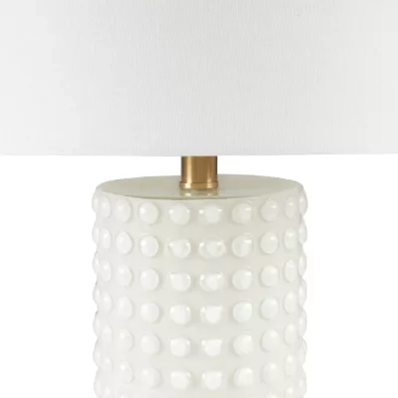 INK+IVY Grace Textured Dot Glass Table Lamp