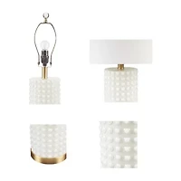INK+IVY Grace Textured Dot Glass Table Lamp