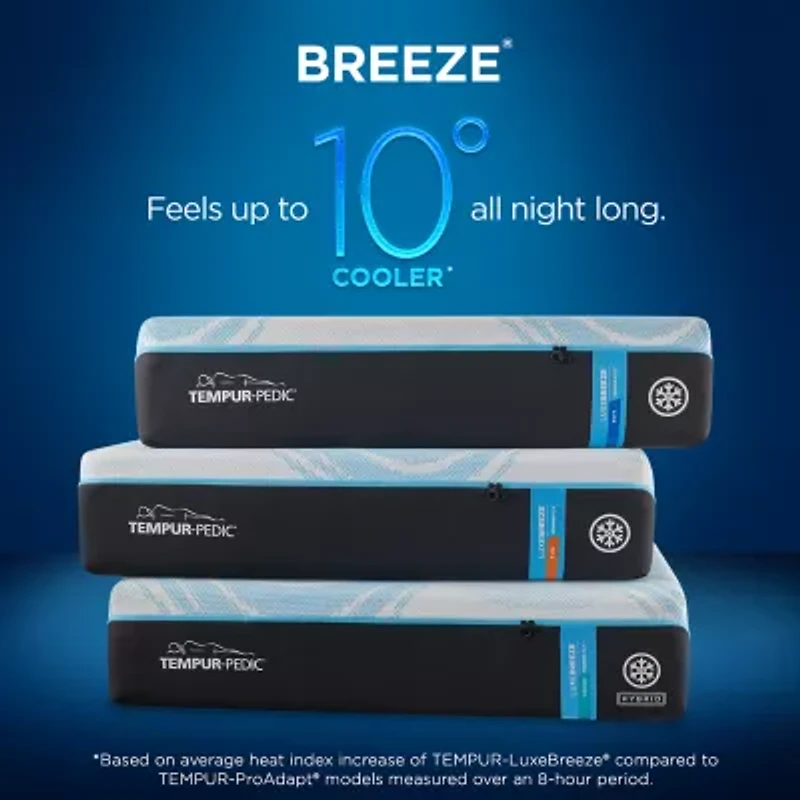 TEMPUR-Pedic LuxeBreeze 2.0 13" Firm Tight Top - Mattress + Box Spring