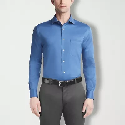 Van Heusen Slim Ultra Flex Mens Slim Fit Wrinkle Free Long Sleeve Dress Shirt