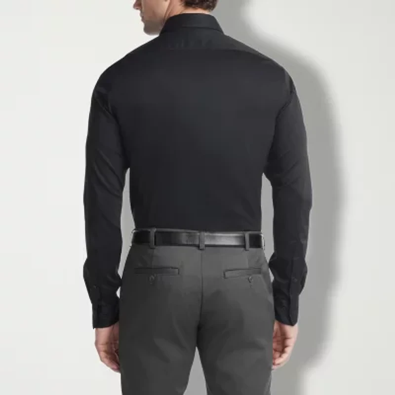 Van Heusen Ultra Flex Mens Slim Fit Wrinkle Free Long Sleeve Dress Shirt