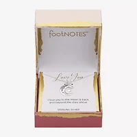 Footnotes Love Womens Sterling Silver Moon 16 Inch Pendant Necklace