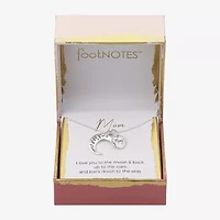 Footnotes Mom Womens Sterling Silver Moon 16 Inch Pendant Necklace