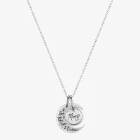 Footnotes Mom Womens Sterling Silver Moon 16 Inch Pendant Necklace