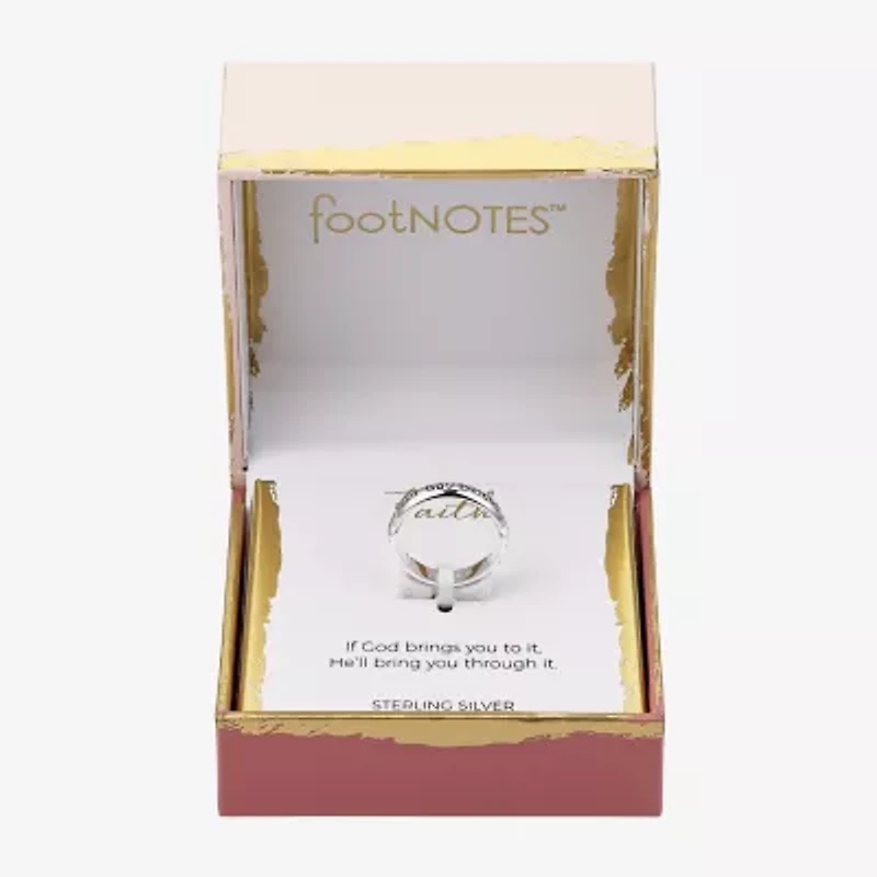Footnotes Faith Womens 4MM Sterling Silver Band
