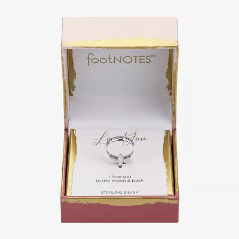 Footnotes Love Womens 4MM Sterling Silver Band