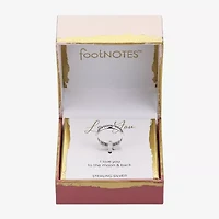 Footnotes Love Womens 4MM Sterling Silver Band