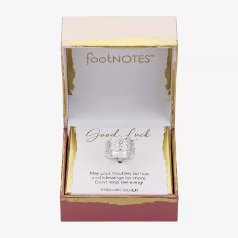 Footnotes Filigree Luck Elephant Womens 11M Sterling Silver Band