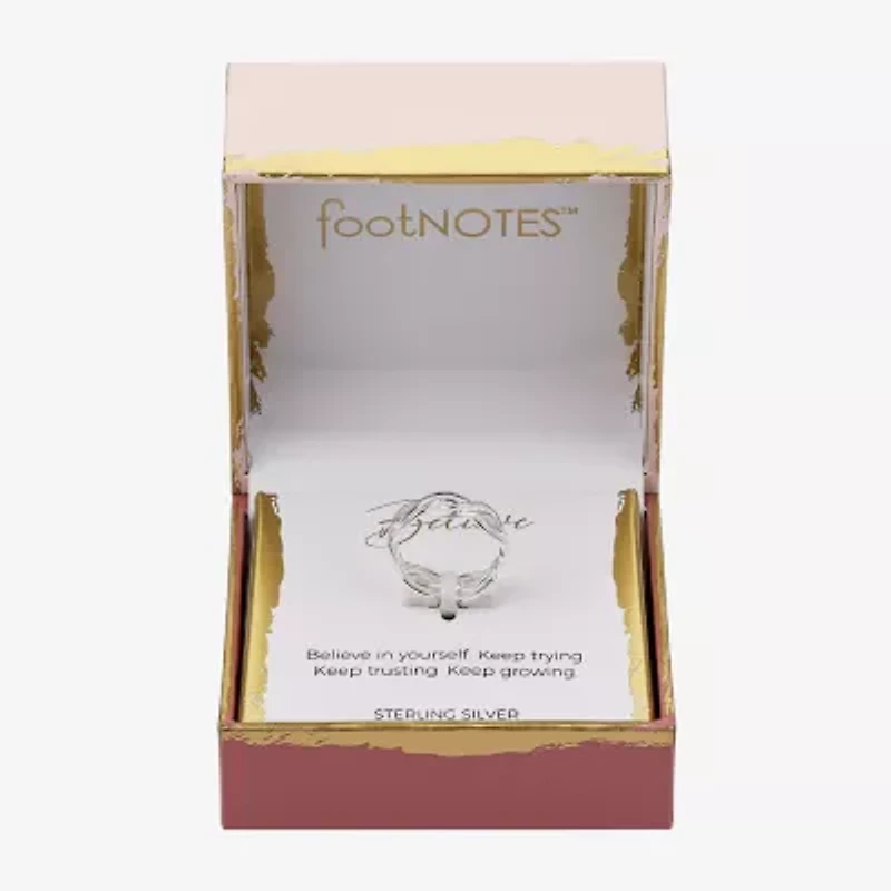 Footnotes Believe Womens 5.5MM Sterling Silver Band