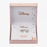 Disney Classics Charm Womens Crystal Pure Silver Over Brass 16 Inch Pendant Necklace