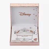 Disney Classics Charm Womens Crystal Heart Mickey Mouse Bolo Bracelet