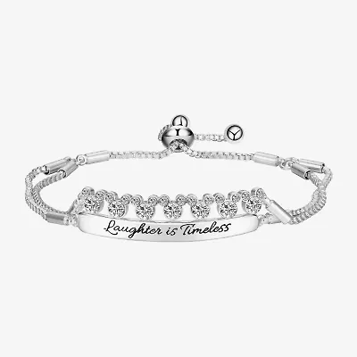 Disney Classics Womens Crystal Bar Mickey Mouse Bolo Bracelet