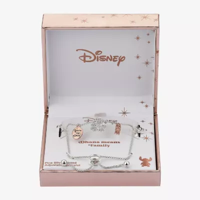 Disney Classics Mom Ohana Womens Crystal Lilo & Stitch Bolo Bracelet