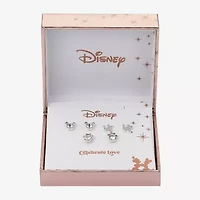 Disney Classics Love Womens Crystal Mickey Mouse Minnie Mouse 3 Pair Earring Set