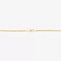 Womens 10K Gold 16 Inch Rope Chain Necklace