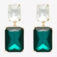 Bijoux Bar Gold Tone Womens Glass Drop Earrings