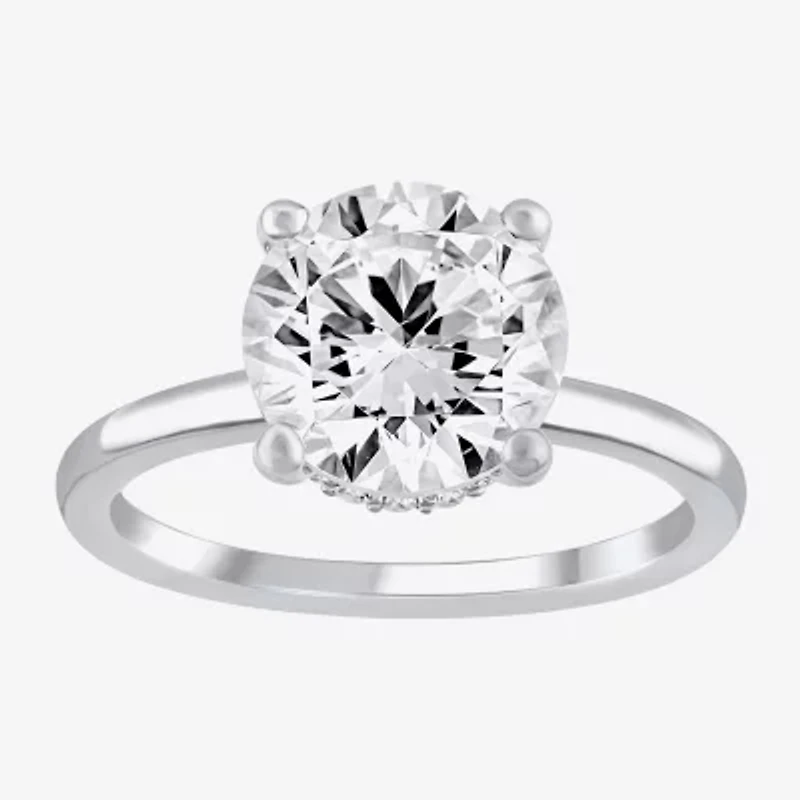(G / Si2) Womens 3 1/3 Ct. T.W. Lab Grown White Diamond 14K Gold Round Solitaire Bridal Set