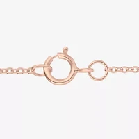 Yes, Please! Womens Lab Created Champagne Sapphire 14K Rose Gold Over Silver 18 Inch Pendant Necklace