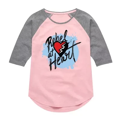 Big Kid Girls Crew Neck 3/4 Sleeve Descendants T-Shirt