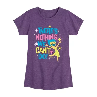 Big Kid Girls Crew Neck Short Sleeve Inside Out T-Shirt