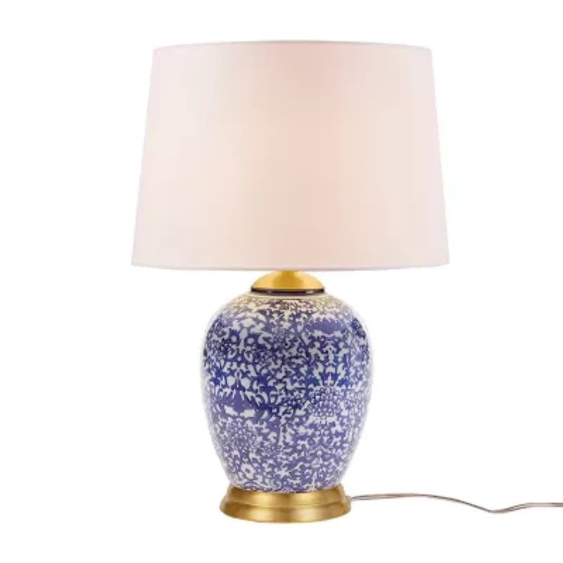 Hampton Hill Mystique Blue Ginger Jar Table Lamp