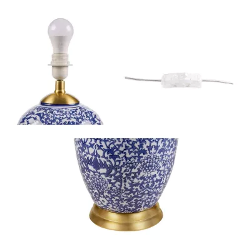 Hampton Hill Mystique Blue Ginger Jar Table Lamp