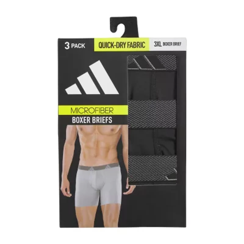 adidas Performance Microfiber Mens Big and Tall 3 Pack Boxer Briefs 5158597